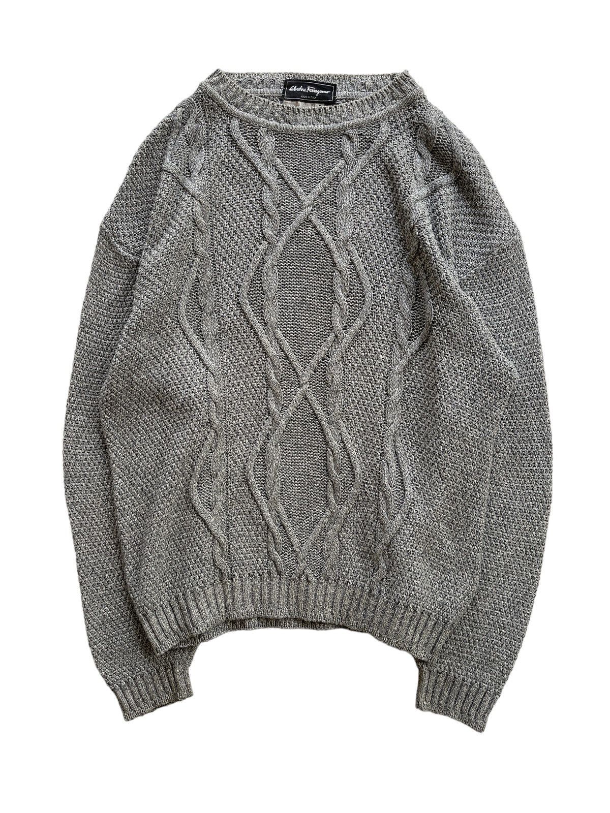 Salvatore Ferragamo Cable Knitted Pullover Sweater
