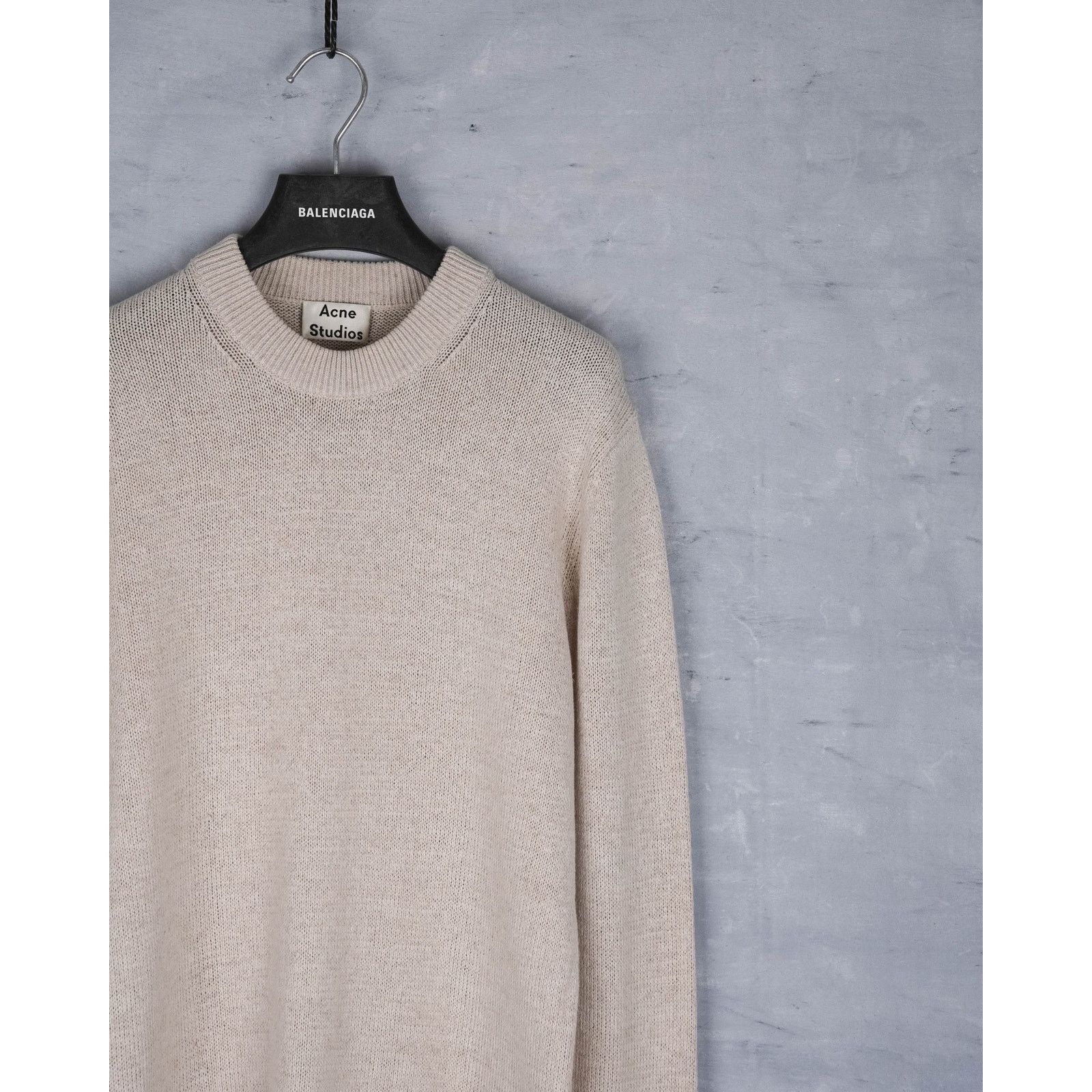Acne Studios Acne studios jena linen blend beige crewneck knit sweater Size US XS / EU 42 / 0 - 2 Thumbnail