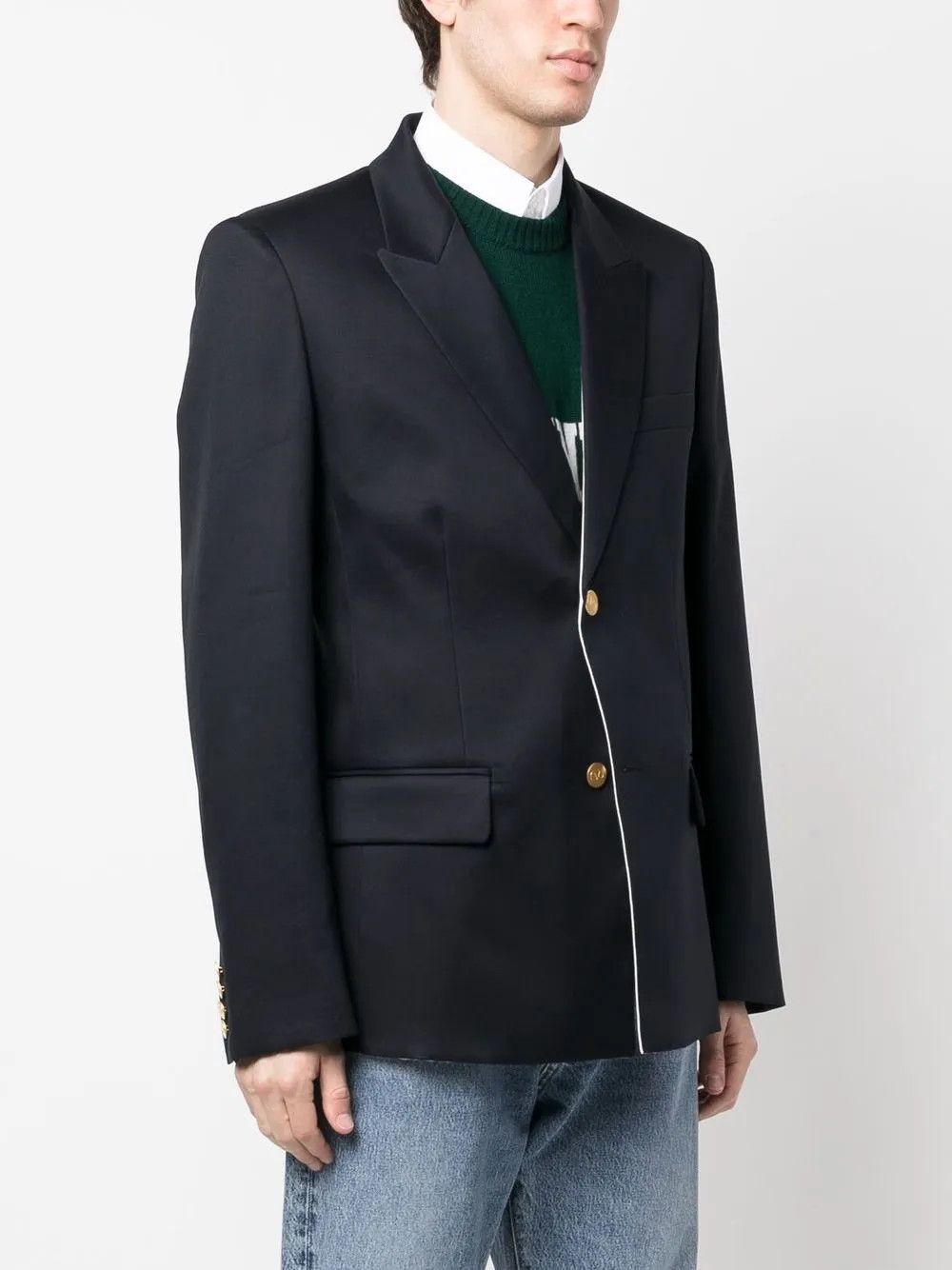Valentino o1y0525 Blazer in Midnight Blue Size US S / EU 44-46 / 1 - 3 Thumbnail