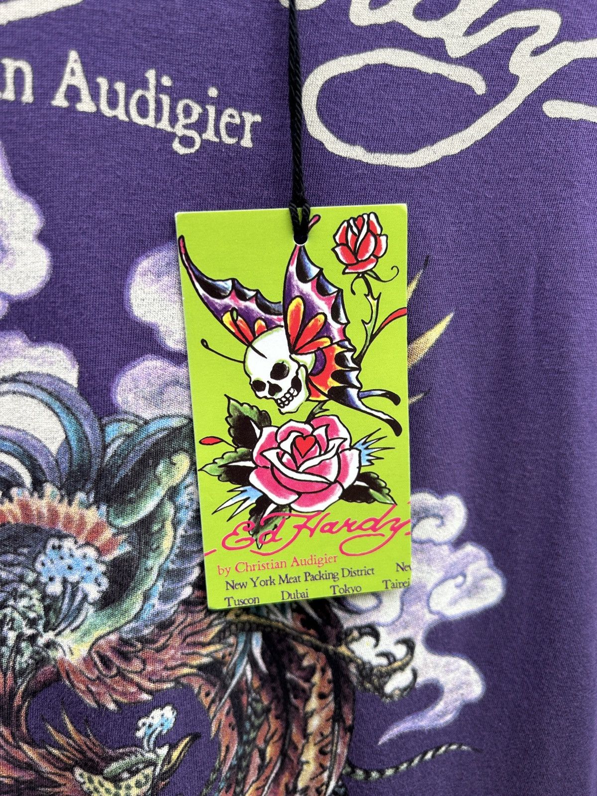 Christian Audigier BNWT Vintage Ed Hardy By Audigier Peacock Long Sleeve Top M Size M / US 6-8 / IT 42-44 - 2 Thumbnail