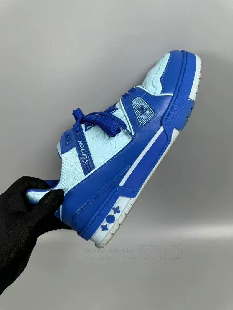 Louis Vuitton Louis Vuitton Blue Trainer Casual Shoes Size US 7 / EU 40 - 5 Thumbnail