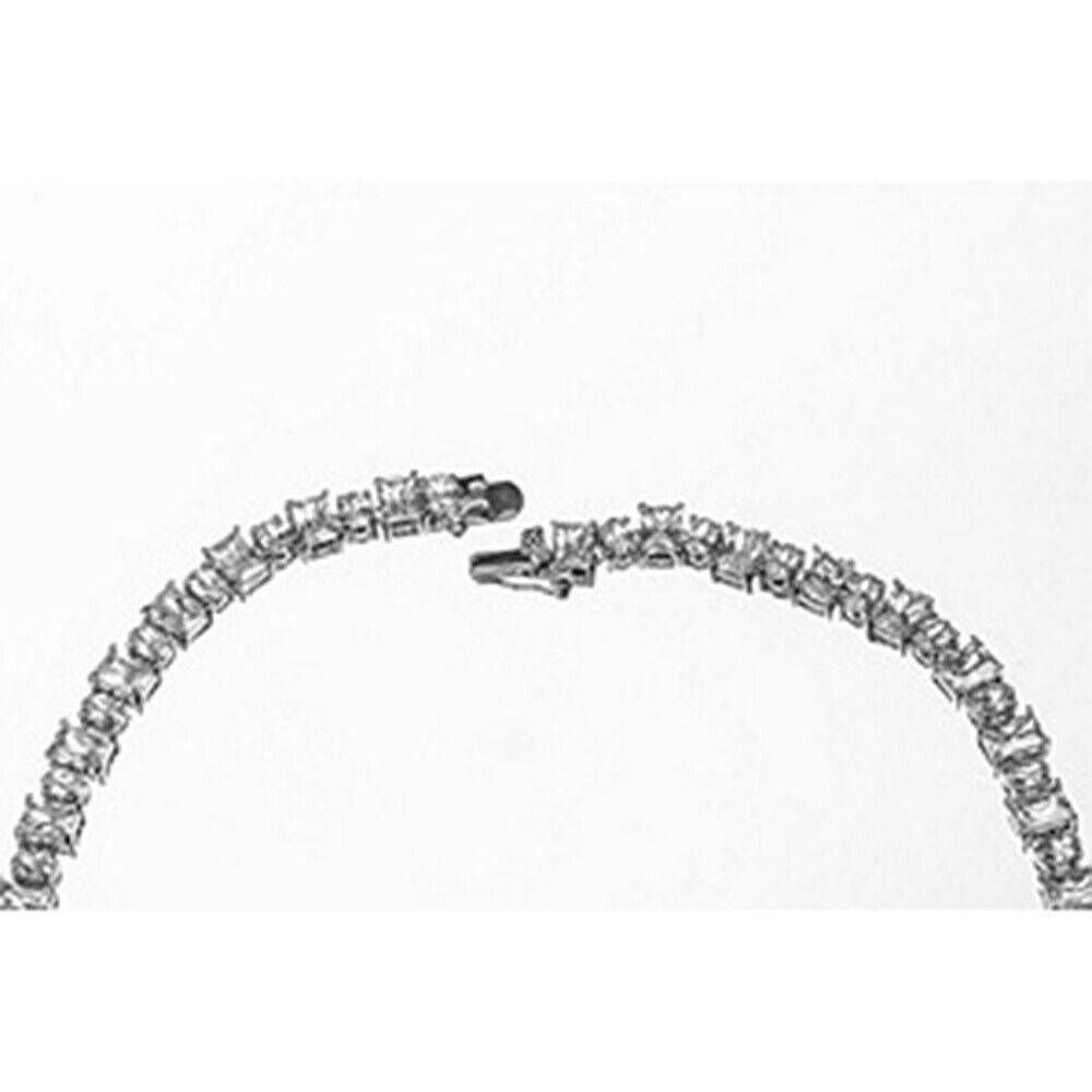 Designer Sterling Silver and Emerald Zirconia CZ Eternity Necklace Size ONE SIZE - 4 Thumbnail