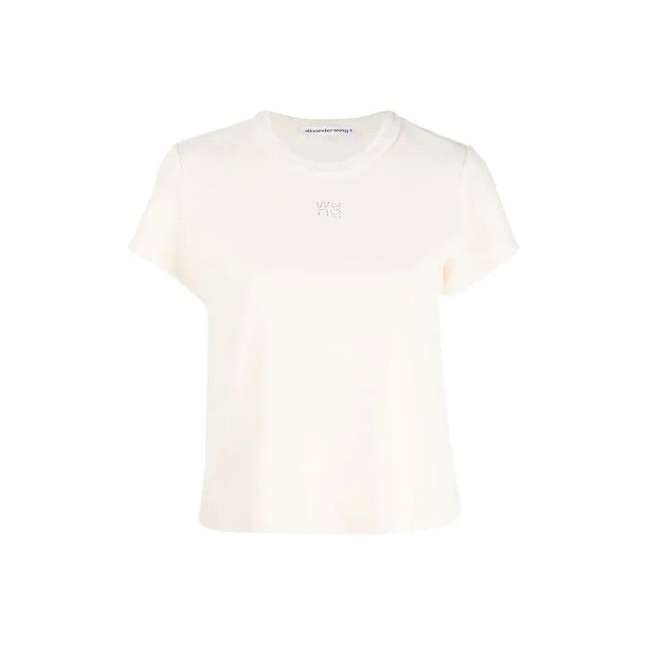 Alexander Wang Alexander Wang Logo Crewneck T-Shirt for Women 0079 Size XS / US 0-2 / IT 36-38 - 1 Thumbnail