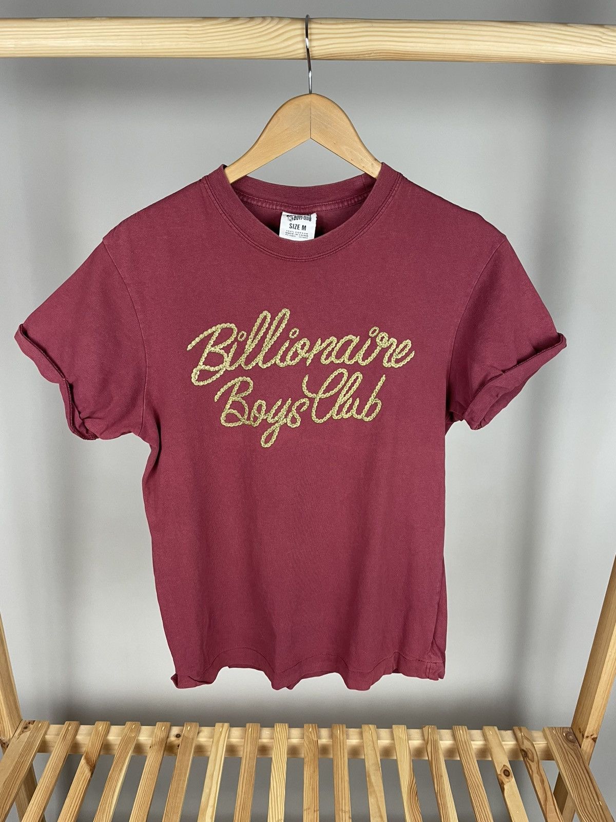 Billionaire Boys Club × Designer BBC Billionaire Boys Club tee burgundy cotton t-shirt Size US M / EU 48-50 / 2 - 1 Thumbnail
