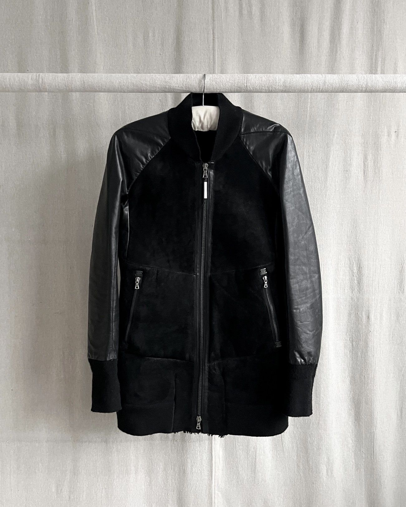 Isaac Sellam Experience Isaac Sellam Longline Scar Stitch Shearling Bomber Size S / US 4 / IT 40 - 1 Thumbnail