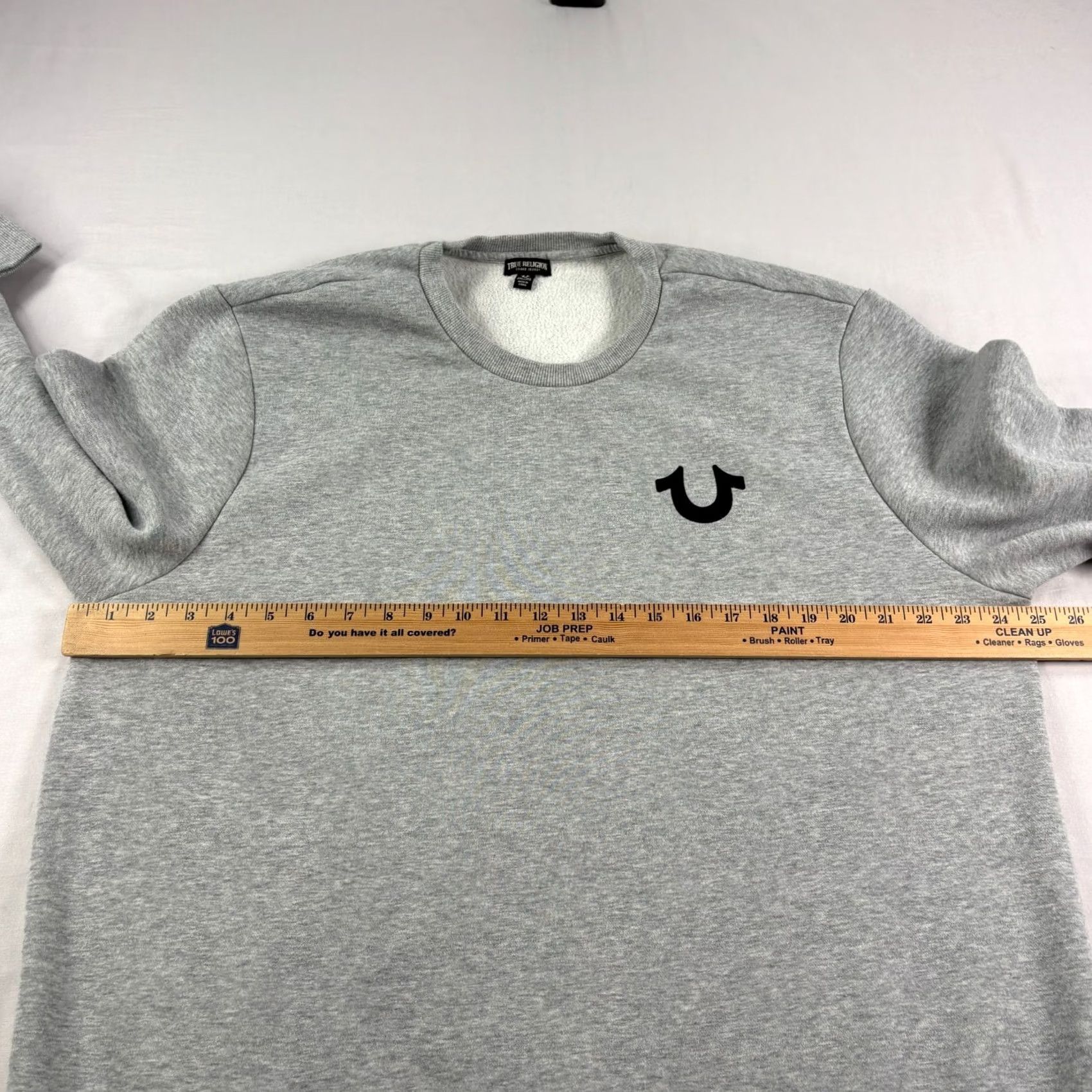 True Religion True Religion Sweatshirt Mens 3XL Gray Crew Neck Pullover Flock Logo Spell Out Size US XXL / EU 58 / 5 - 5 Thumbnail