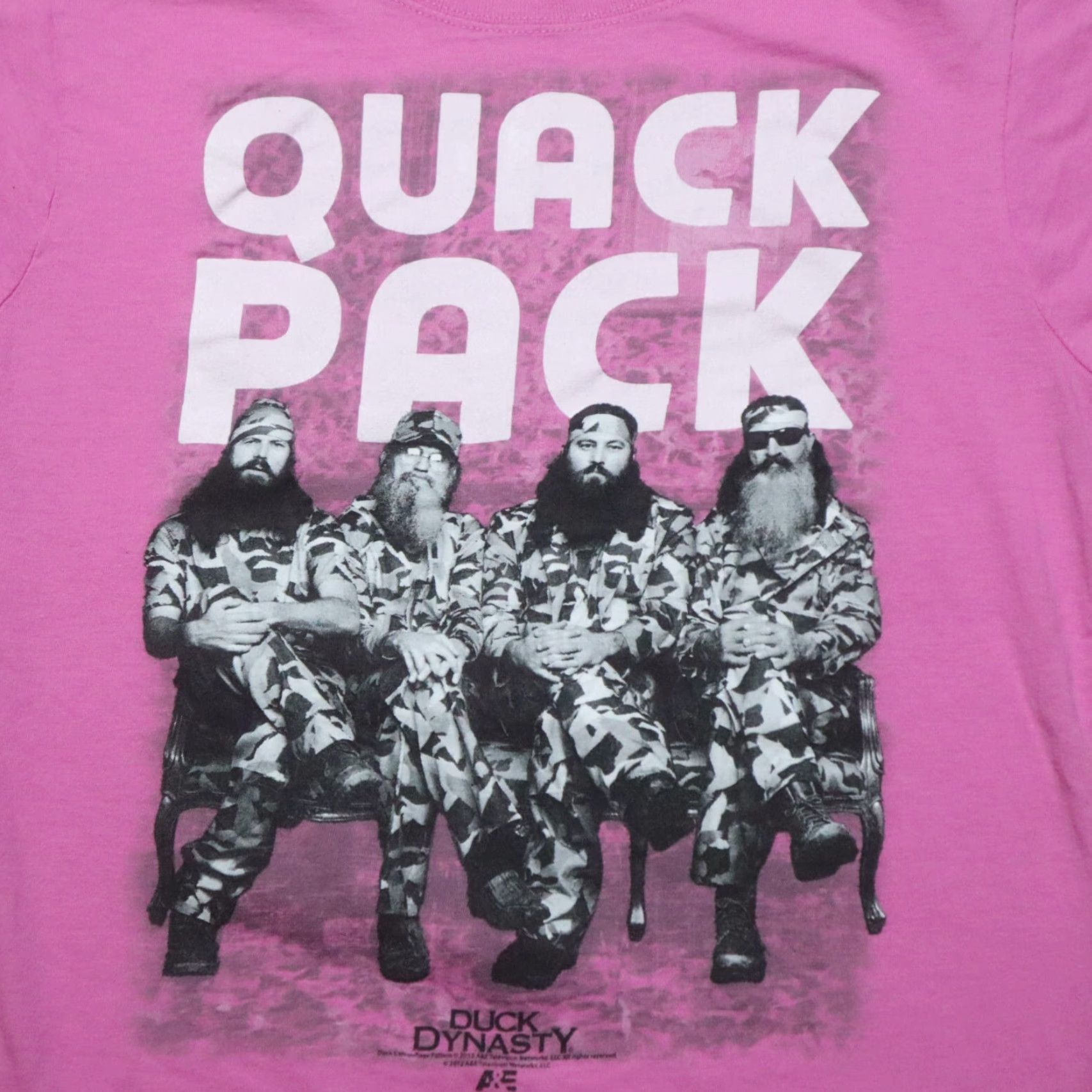 Vintage Duck Dynasty Shirt Women S Pink Quack Pack Si Jase Willie Phil Robertson Small Ladies Short Sleeve Round Neck 100% Cotton Basic Theme Metal Size S / US 4 / IT 40 - 2 Thumbnail