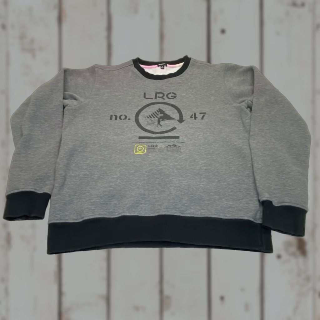 Vintage LRG Sweater Sweatshirt Mens Medium Gray Black Pullover Lifted Research Group Size US M / EU 48-50 / 2 - 1 Thumbnail