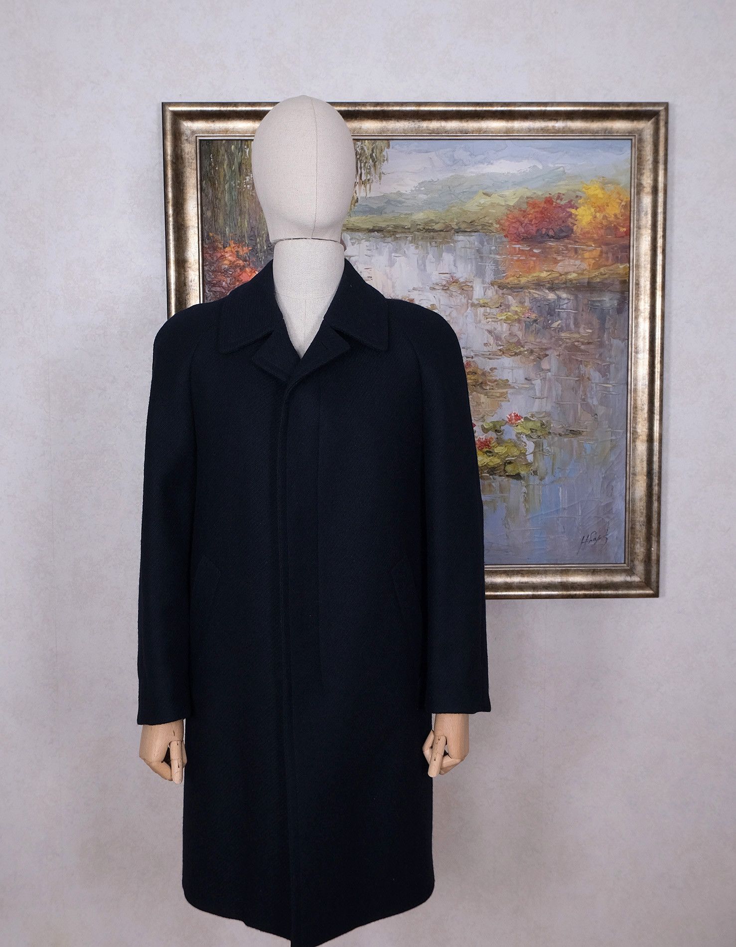 Vintage Brümmer, blue wool coat, size 40, rare mink lining Size US M / EU 48-50 / 2 - 1 Thumbnail