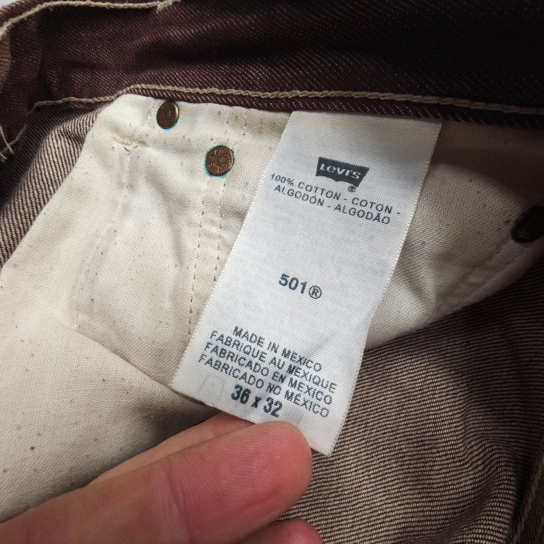 Levi's VINTAGE Levi's 501 XX Jeans Mens 36x32 Red Button Fly Straight 90s USA Levi'S 501 Series Mens Jeans Size US 36 / EU 52 - 4 Thumbnail