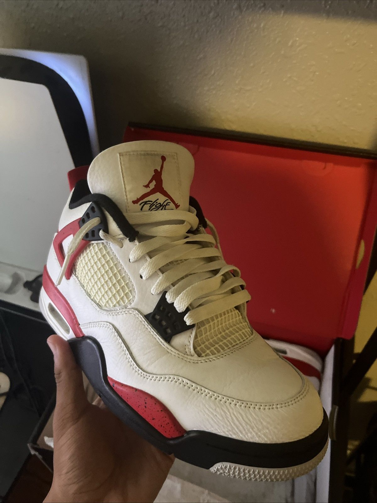 Jordan Brand Jordan 4 Red Cement 2023 Size US 9 / EU 42 - 1 Thumbnail