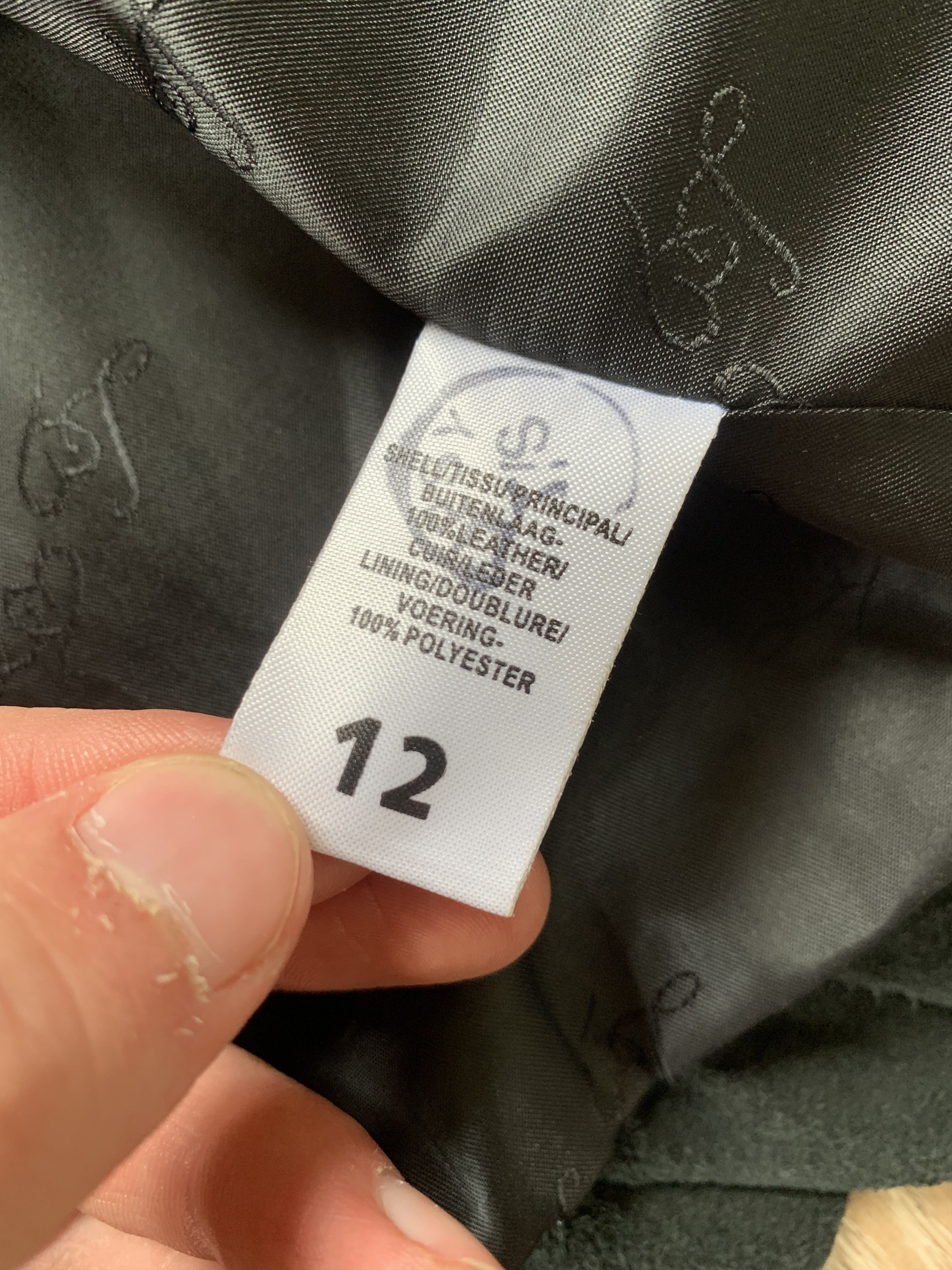 Genuine Leather Lipsy London Womens Black Leather Button Patch Pocket Jacket Size M / US 6-8 / IT 42-44 - 7 Thumbnail