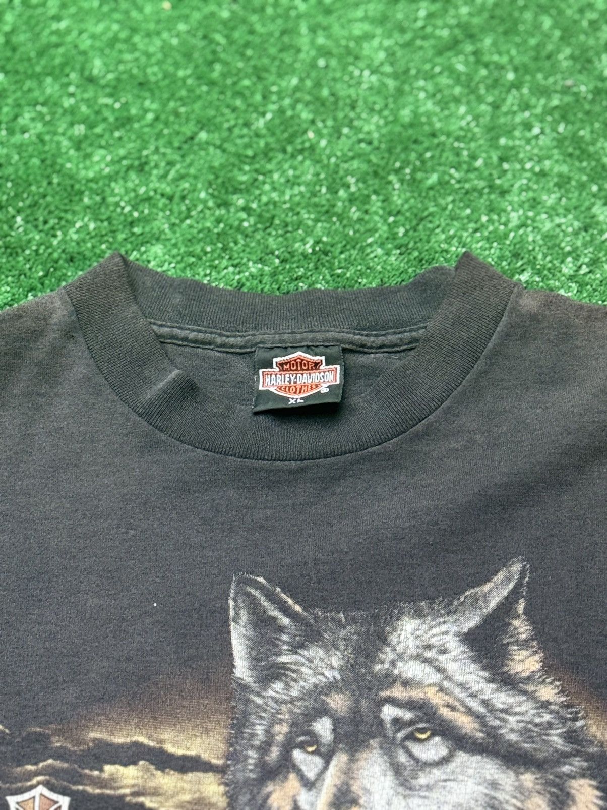 Harley Davidson × Vintage 1991 3D Emblem Harley Davidson Survivors Wolf Tee Size US XL / EU 56 / 4 - 3 Thumbnail