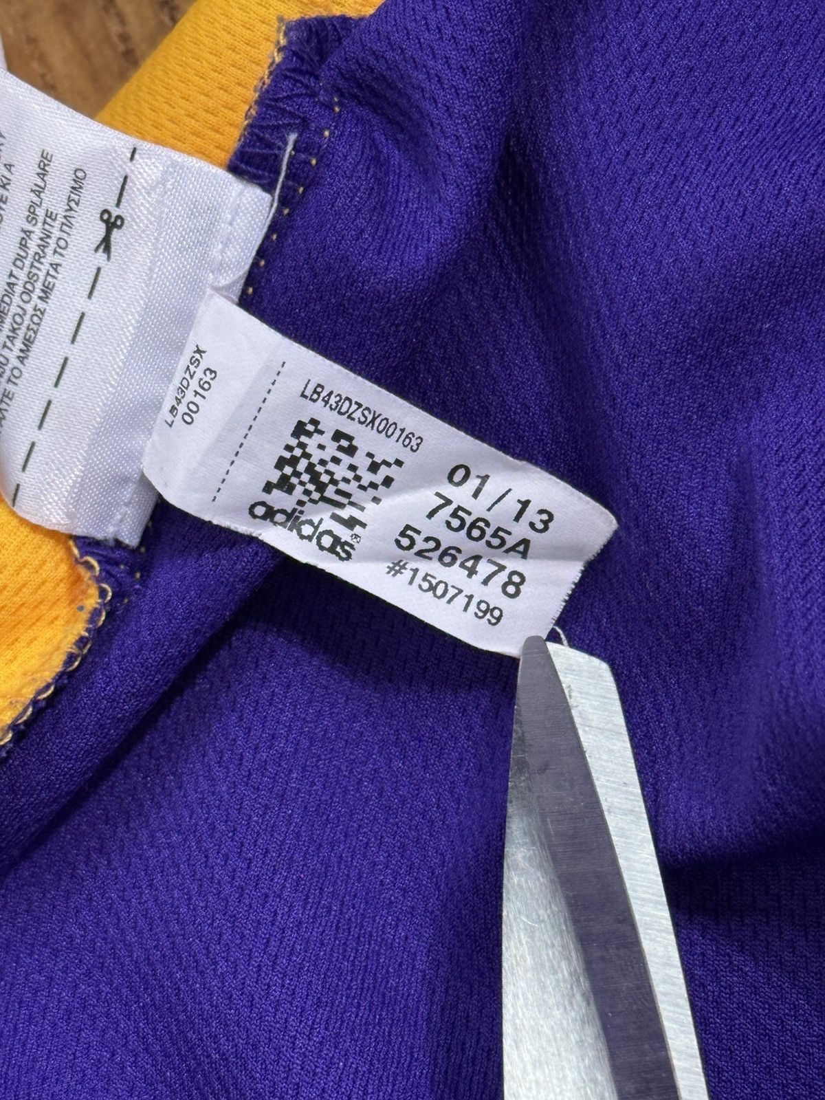 Adidas Adidas La Lakers 2013/14 Away Kobe Bryant #24 Nba Jersey L Size US L / EU 52-54 / 3 - 9 Thumbnail