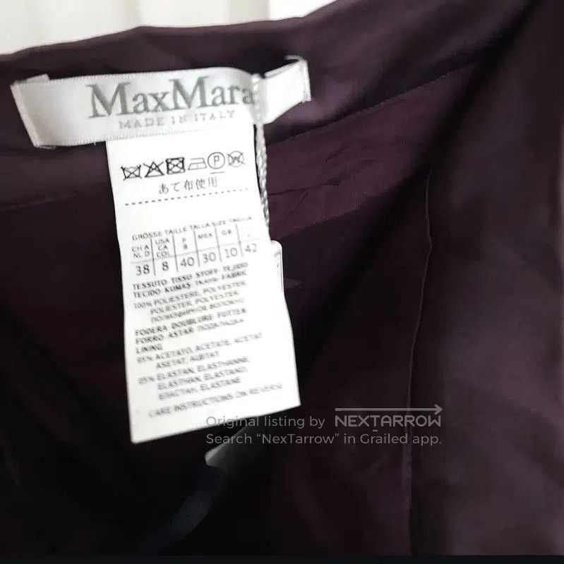 Max Mara MaxMara Pleated Midi Skirt in Deep Purple . Size 23" - 8 Thumbnail