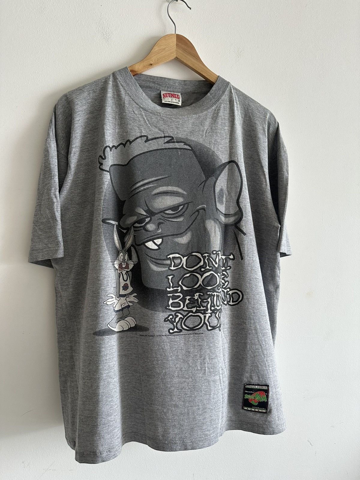 Cartoon Network × Vintage × Warner Bros Vintage 90’s Space Jam Bugs Bunny Dont Look Behind You Tees Size US L / EU 52-54 / 3 - 3 Thumbnail