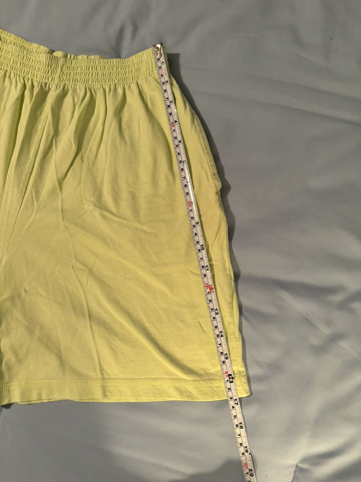 Designer × Vintage Chartreuse Cotton EVR Elastic Waistband Shorts POCKETS! Size 25" / US 0 / IT 36 - 5 Thumbnail