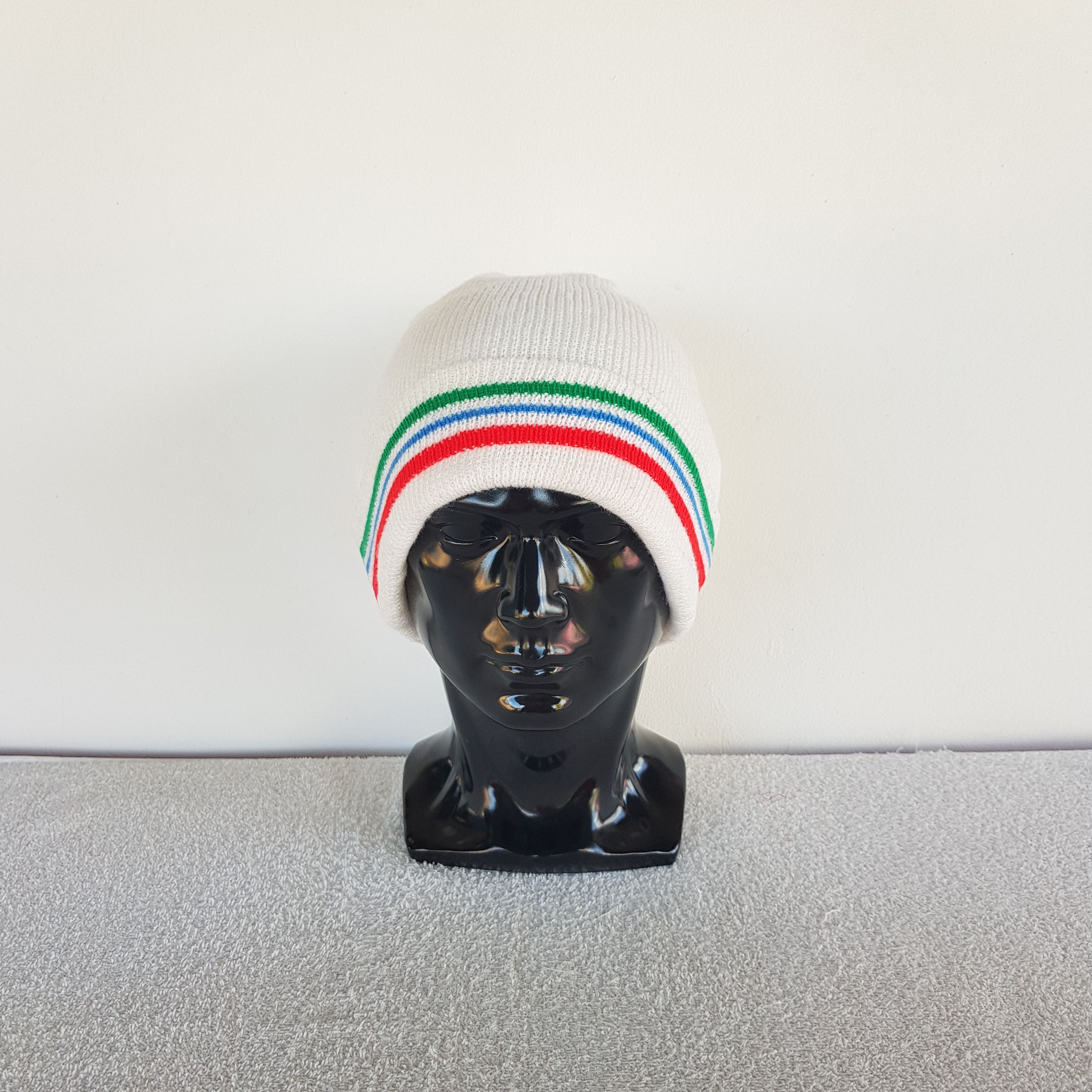 Japanese Brand Vintage Japanese Beanie Fair Isle Ribbed Knit Snow Caps Hats Size ONE SIZE - 3 Thumbnail