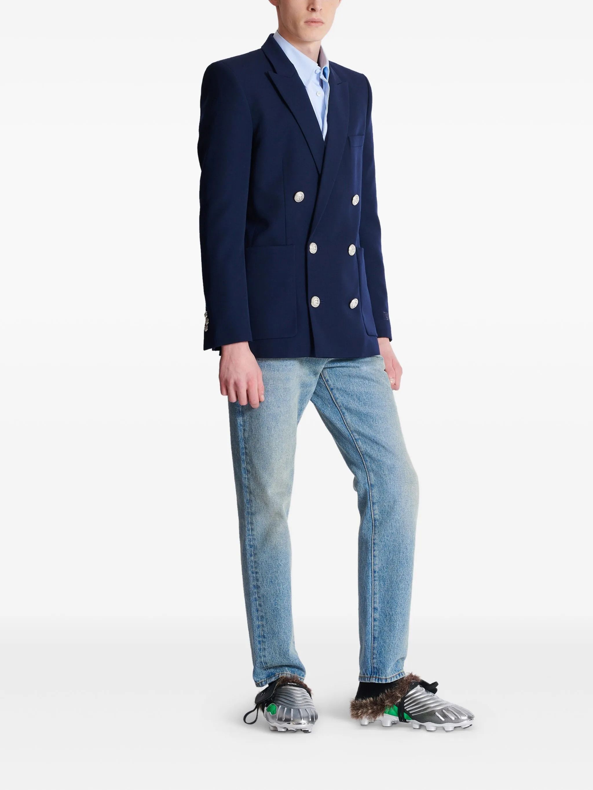 Balmain o1loc1c1125 Jackets in Blue Size US M / EU 48-50 / 2 - 3 Thumbnail