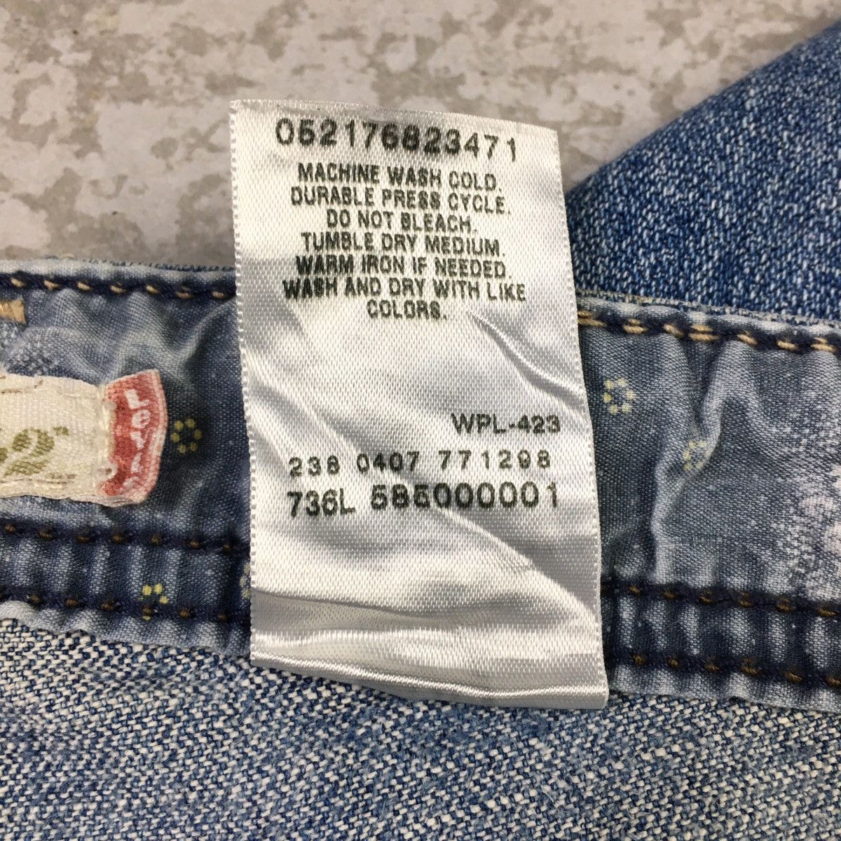 If Six Was Nine Levis 542 Low Flare Washed Blue Vintage Y2K Denim Size US 33 - 12 Thumbnail