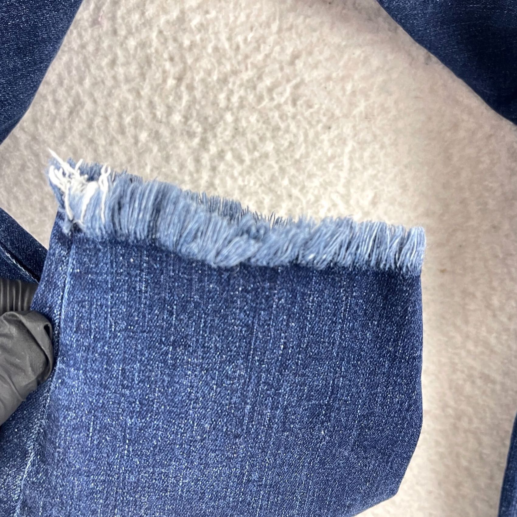 Vintage KUT from the Kloth Donna Crop Skinny Jeans Womens Size 4 Blue Distressed Casual Denim Jeans Crop Skinny Size 27" / US 4 / IT 40 - 7 Thumbnail