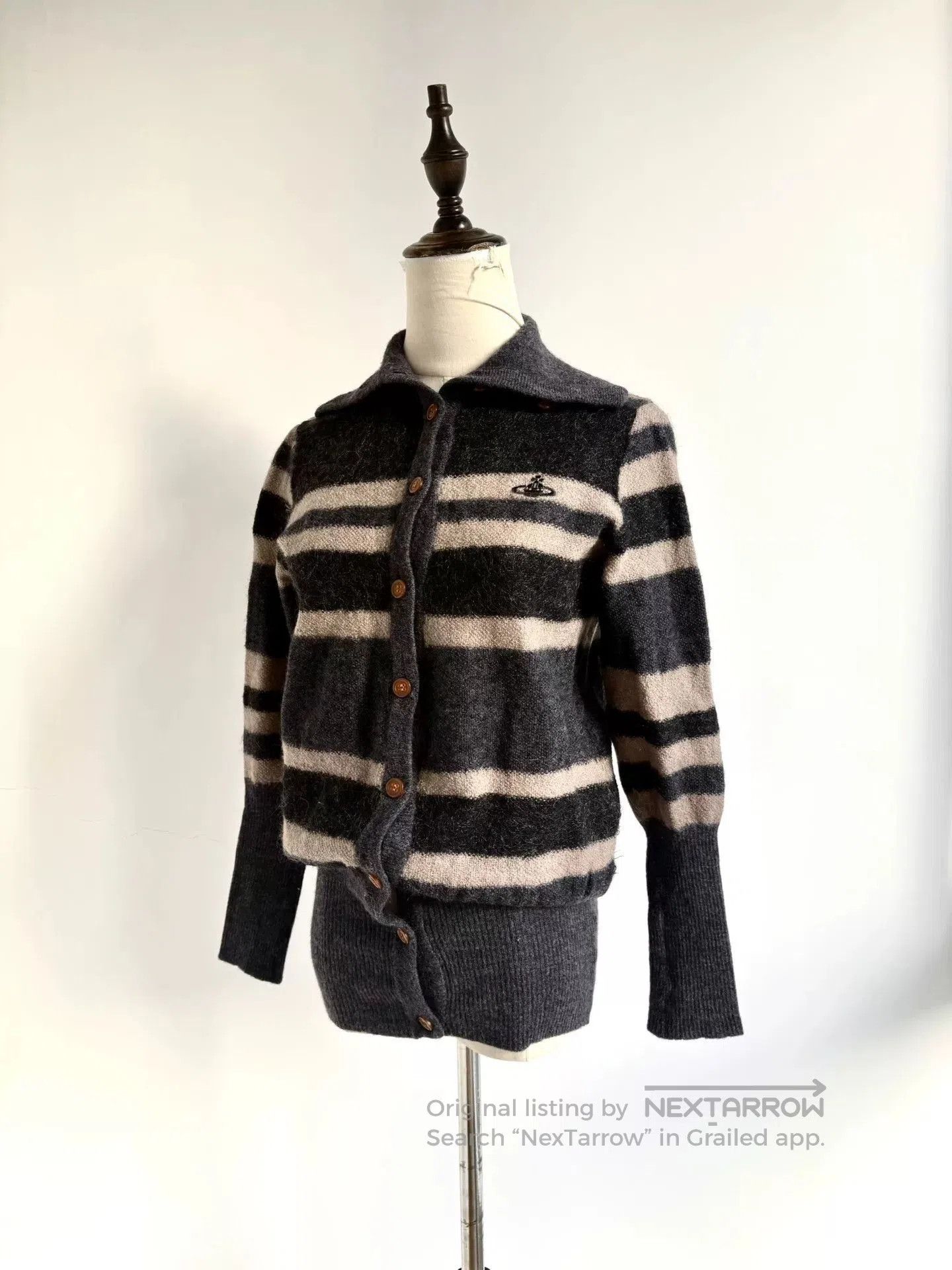 Vivienne Westwood Vivienne Westwood Gray Stripe Wool Jacket. Size US S / EU 44-46 / 1 - 5 Thumbnail