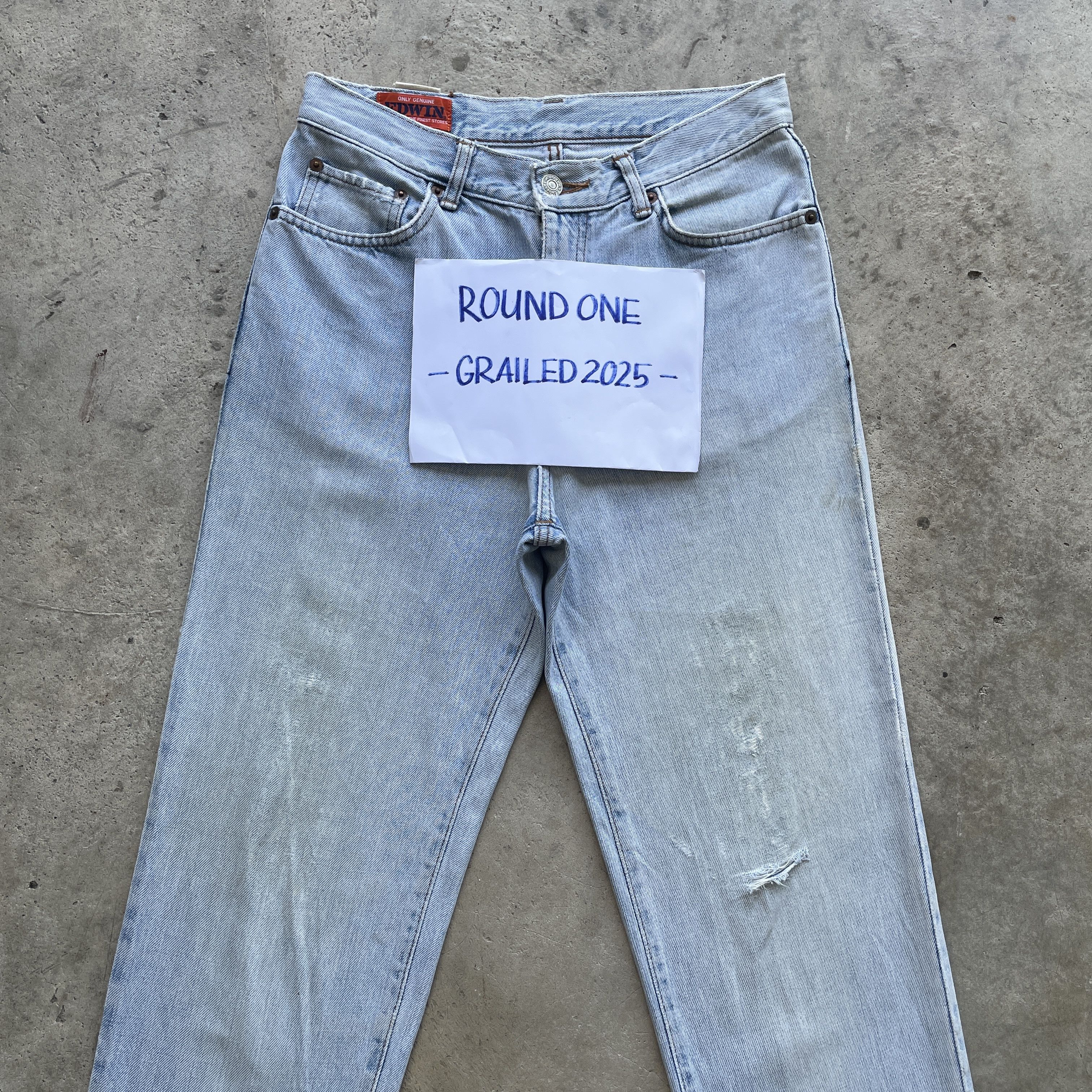 Edwin VINTAGE EDWIN JEANS FADED DISTRESSED WASH DENIM PANTS W28 Size US 28 / EU 44 - 3 Thumbnail