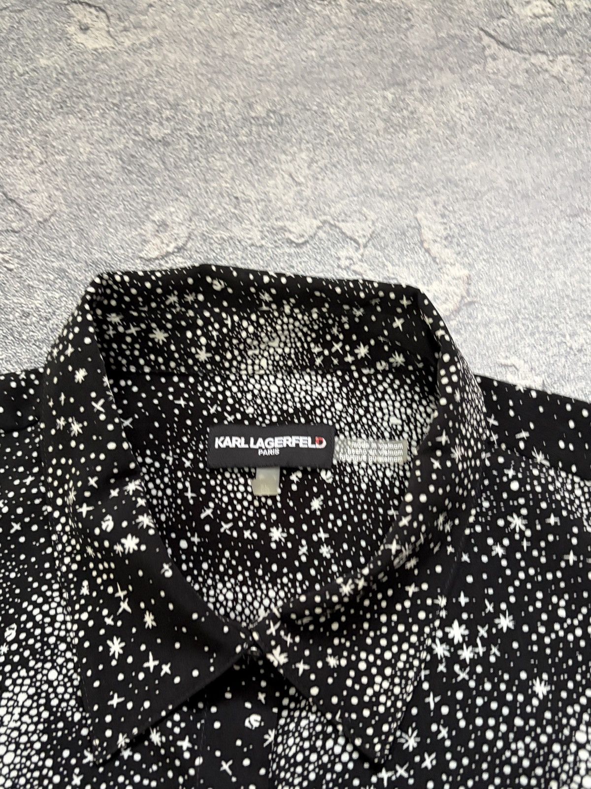 Karl Lagerfeld Karl Lagerfeld Paris Star Print Shirt Black White Blouse XL Size XL / US 12-14 / IT 48-50 - 5 Thumbnail