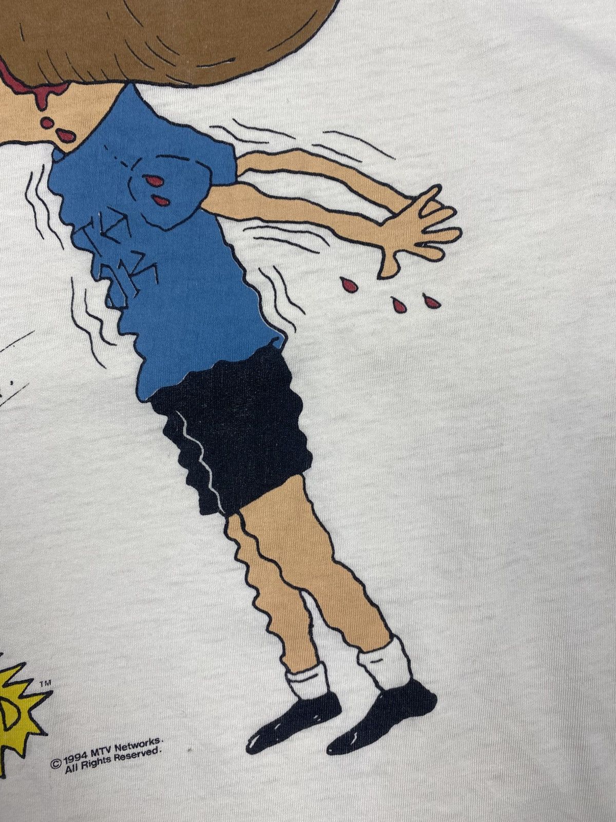 Mtv Vintage 1994 Beavis and Butt-Head Heavy Distressed Tee MTV Size US L / EU 52-54 / 3 - 14 Thumbnail