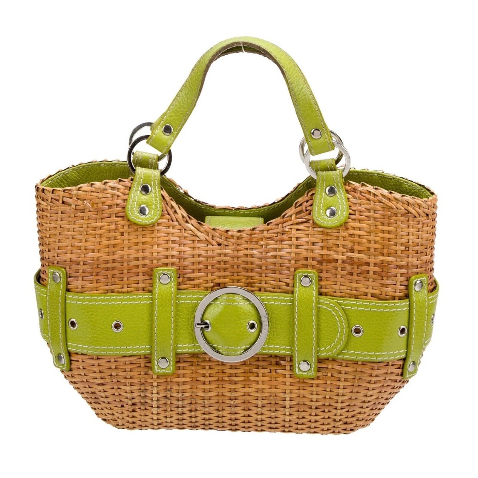 & Other Stories RAFE Leather Trim Bamboo Shoulder Brown Bag B000487 Size ONE SIZE - 1 Thumbnail