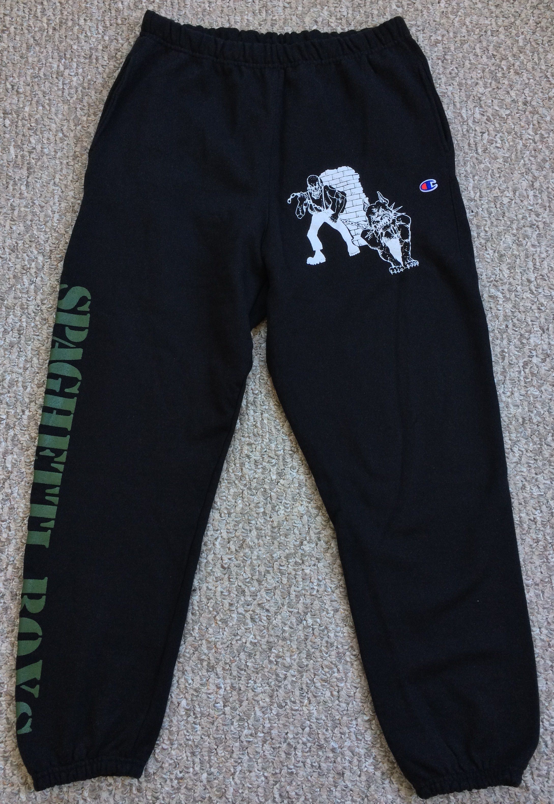 image of F/w 2018 Spaghetti Boys Ol! Sweatpants in Black, Men's (Size 32)