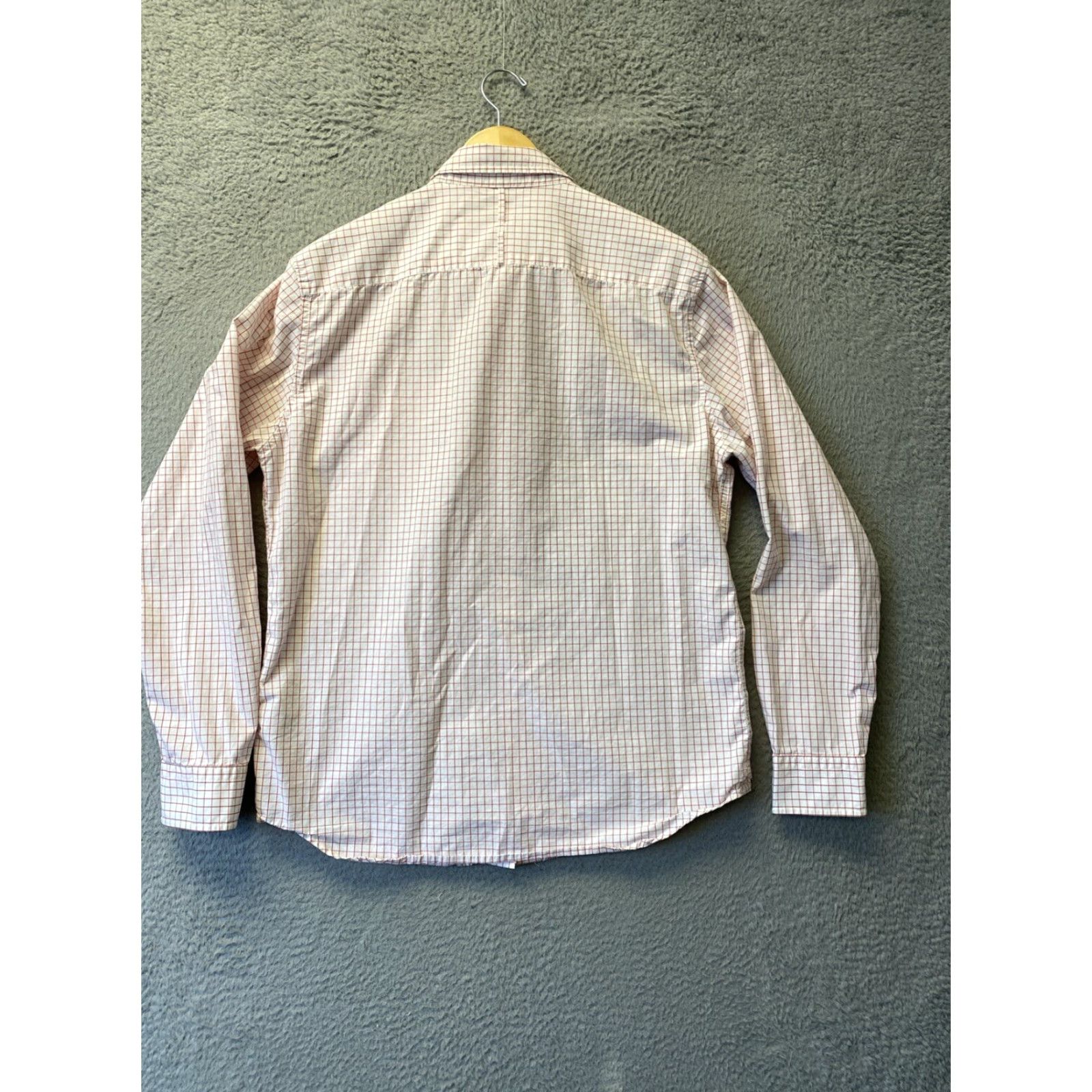 Banana Republic BANANA REPUBLIC Slim Fit Long Sleeve Button-Up Shirt Large Red Check Mens Size US L / EU 52-54 / 3 - 7 Thumbnail