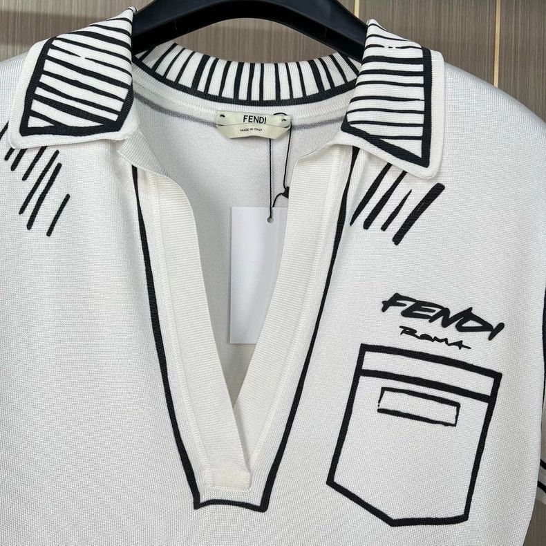 Fendi Fendi California Sky Graphic Knit Short Sleeve Size US M / EU 48-50 / 2 - 3 Thumbnail