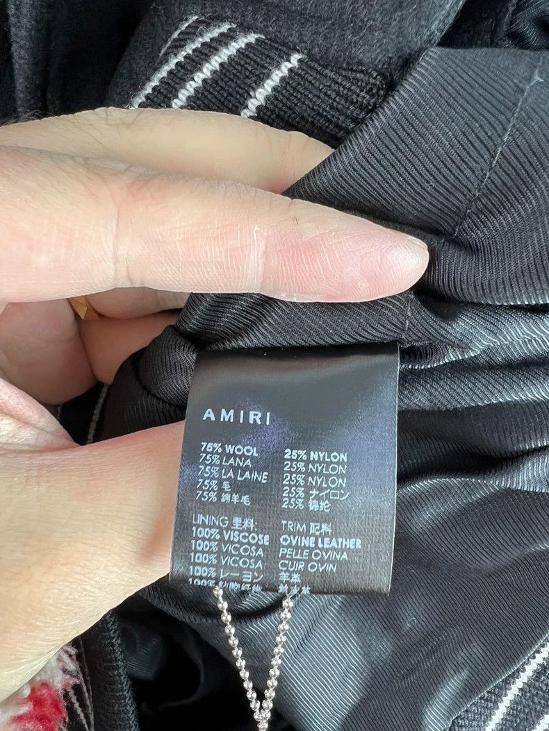 Amiri Amiri new black wool bone baseball uniform jacket-2506 Size US M / EU 48-50 / 2 - 4 Thumbnail