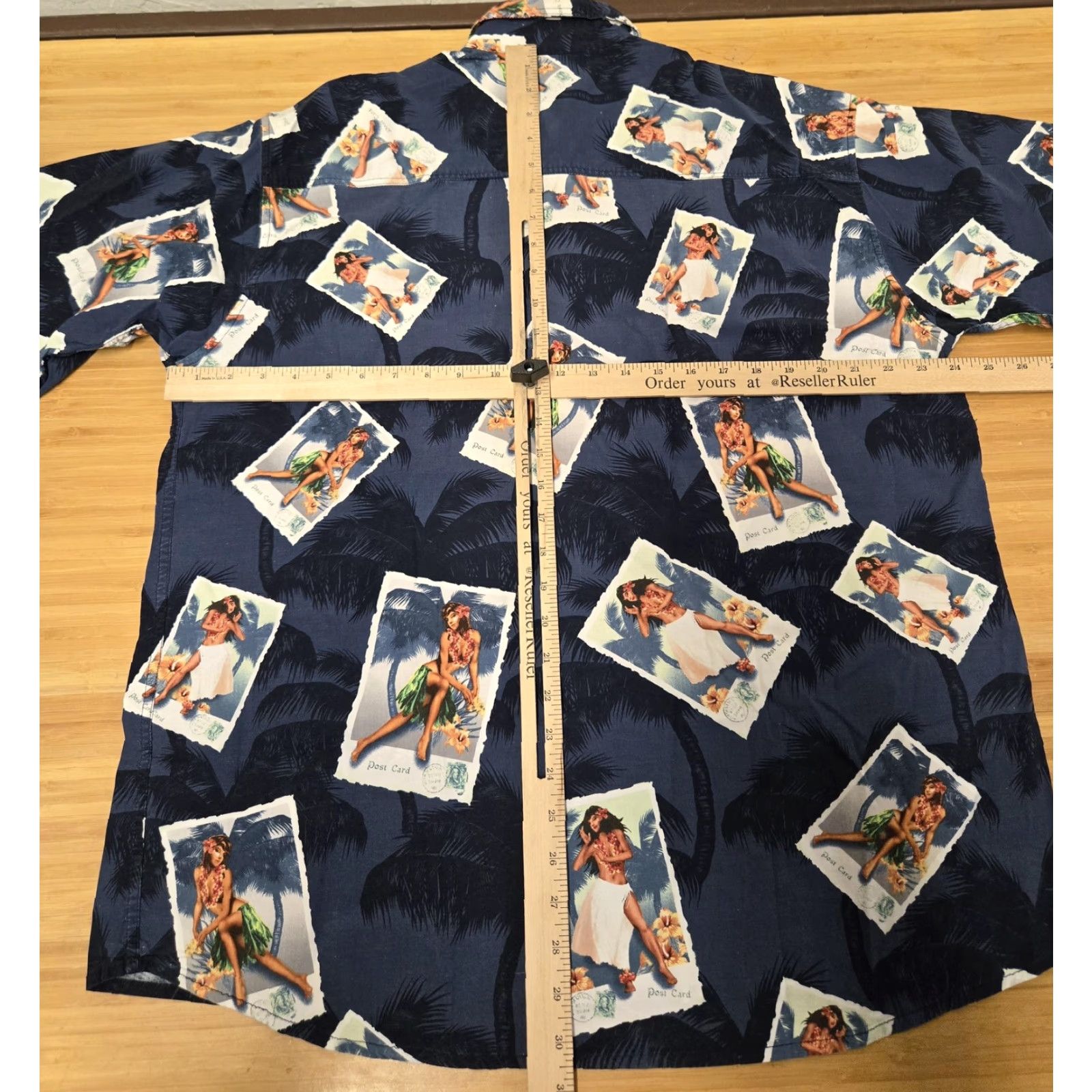 ALOHAS VINTAGE Classic Island Designs Shirt Mens XL Blue Hawaiian Aloha Button Up Pin Up Beach Short Sleeve Size US XL / EU 56 / 4 - 6 Thumbnail