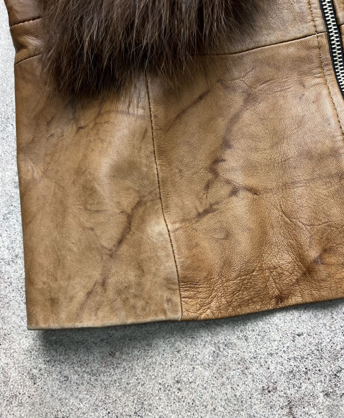 Vintage Vintage gorgeous fancy leather jacket with fur details Size S / US 4 / IT 40 - 5 Thumbnail