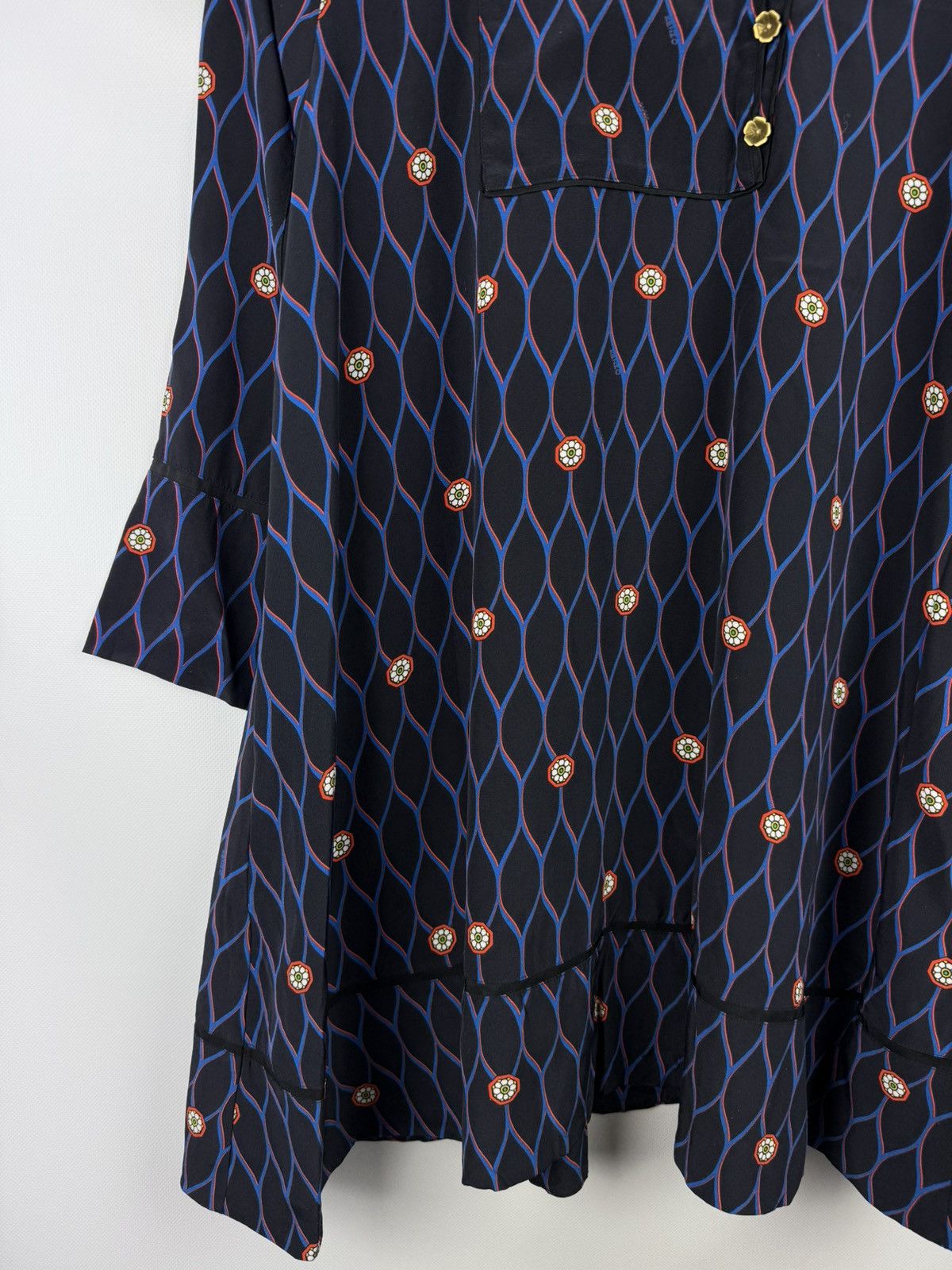 Kenzo Kenzo H&M Ladies Patterned Lagenlook Silk Tunic Blouse Dress Size L / US 10 / IT 46 - 7 Thumbnail