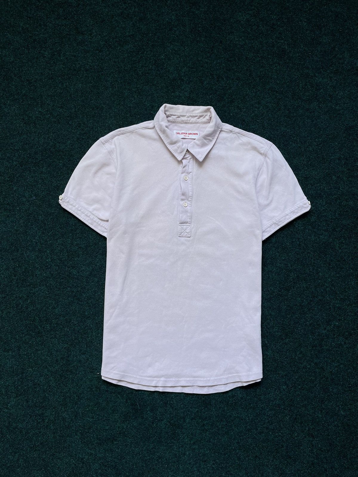 ORLEBAR BROWN pink Size:XL Polo Knit Pique Button Cuffs rare