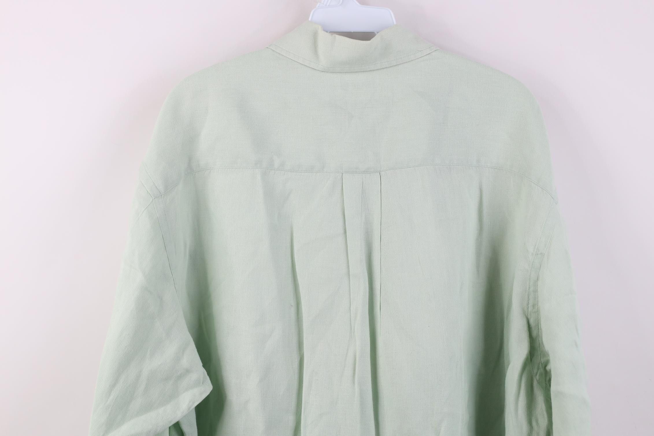Banana Republic Vintage Y2K 2001 Banana Republic Linen Button Shirt Green Size US M / EU 48-50 / 2 - 10 Thumbnail