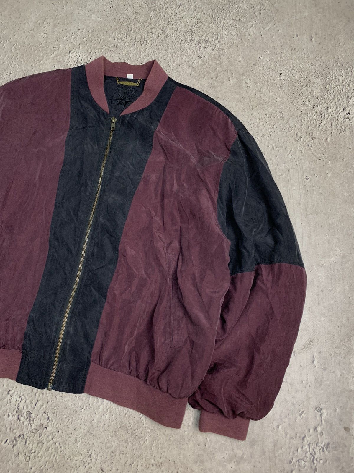 Japanese Brand × SikSilk Vintage Bomber SILK 100% distressed avangarde japanese Size US M / EU 48-50 / 2 - 4 Thumbnail