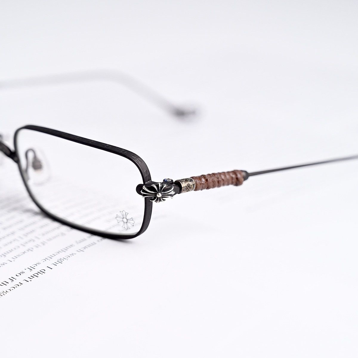 Chrome Hearts CHROME HEARTS SKIDDER MATTE CLASSIC BROWN GLASSES Size ONE SIZE - 3 Thumbnail