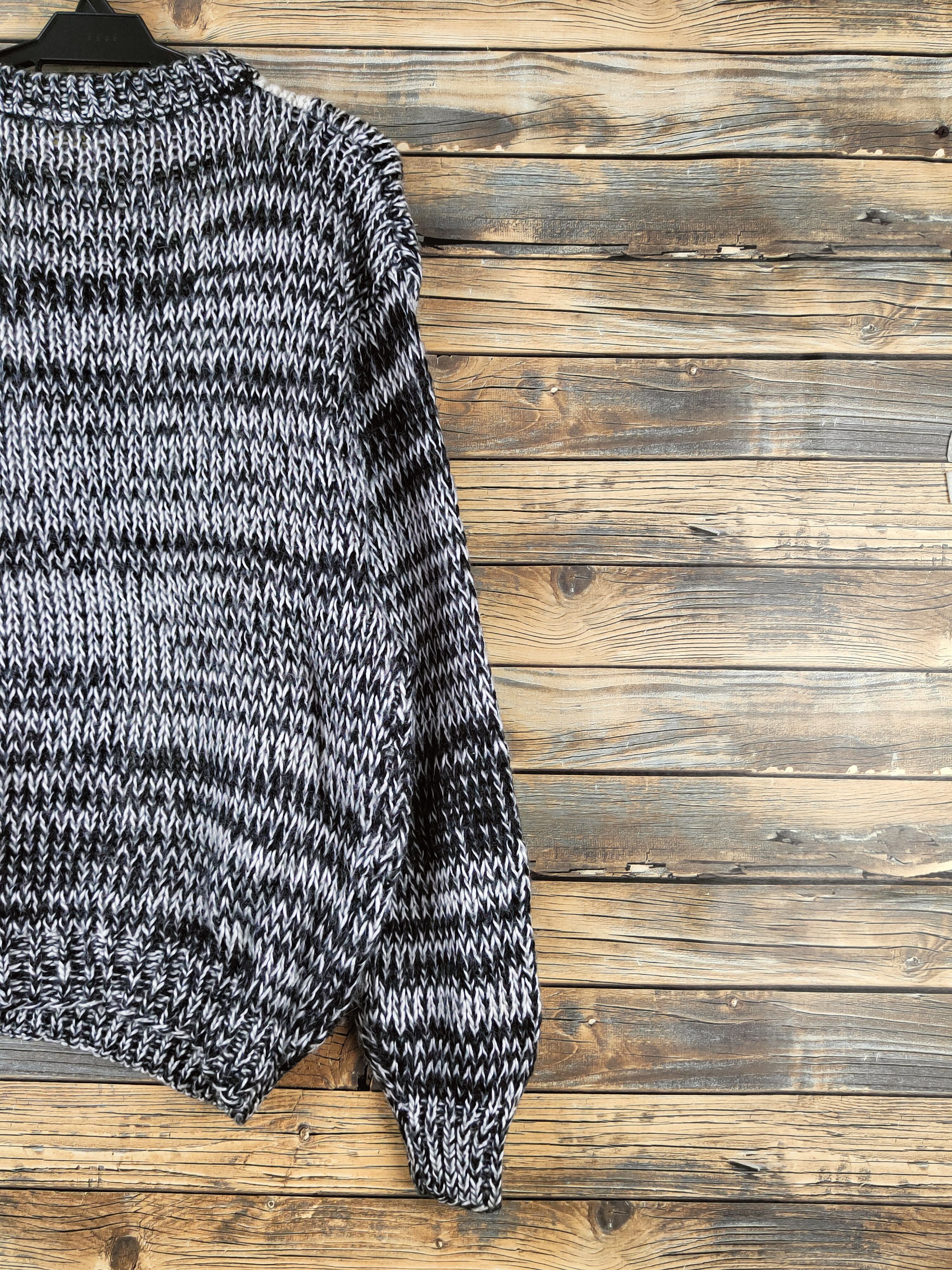 Japanese Brand DL Vorable Black White Knitwear Sweatshirts #46-154 Size US M / EU 48-50 / 2 - 9 Thumbnail