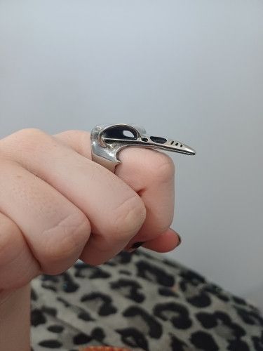Other Viking Crow Skull Ring Size ONE SIZE - 3 Thumbnail