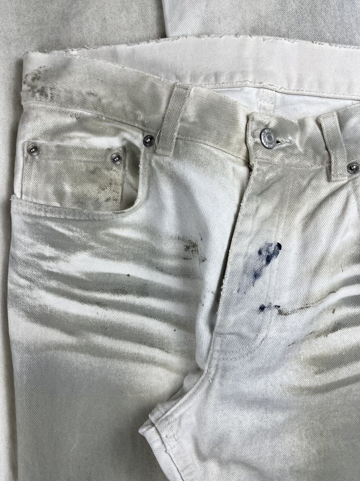 Helmut Lang SS03 Helmut Lang Dirty White Painter Denim Jeans Size US 30 / EU 46 - 3 Thumbnail