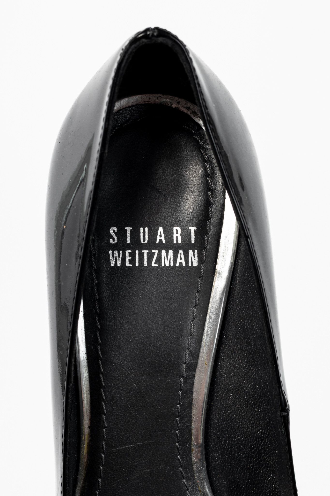 Stuart Weitzman Stuart Weitzman Mae Black Patent Pointed-Toe Platform Pumps Size US 6 / IT 36 - 8 Thumbnail