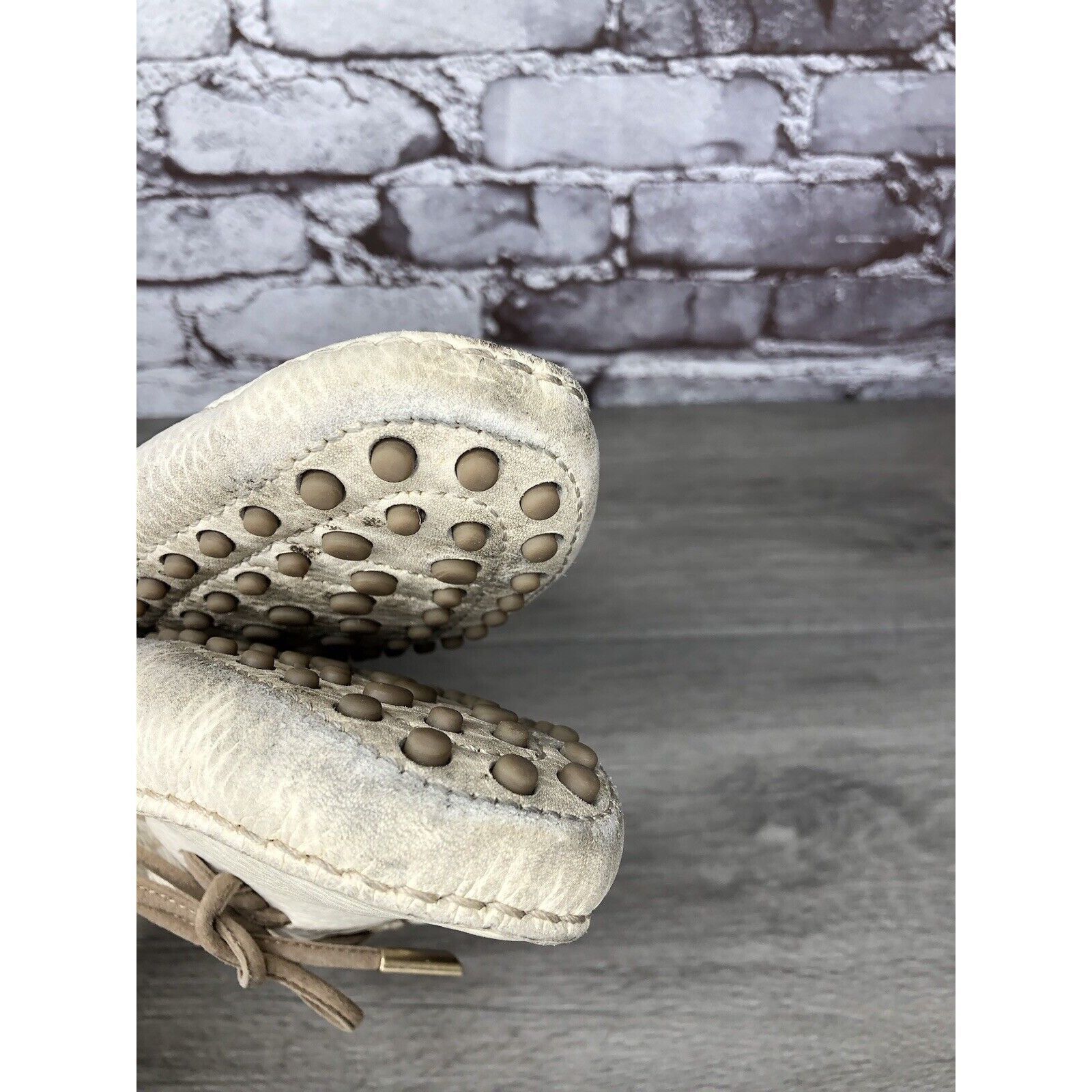 Tod's Tod’s Ivory Cream Leather Gommino Driving Moccasin Shoes Wom Size US 9.5 / IT 39.5 - 8 Thumbnail