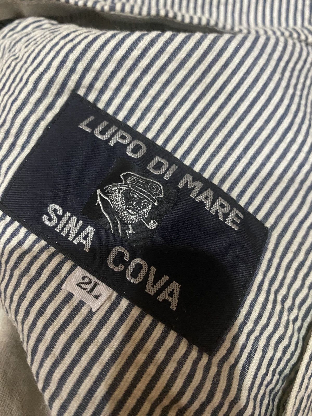 Japanese Brand Lupo di Mare Sina Cova Striped Seersucker Jacket – Nautical Size US L / EU 52-54 / 3 - 9 Thumbnail