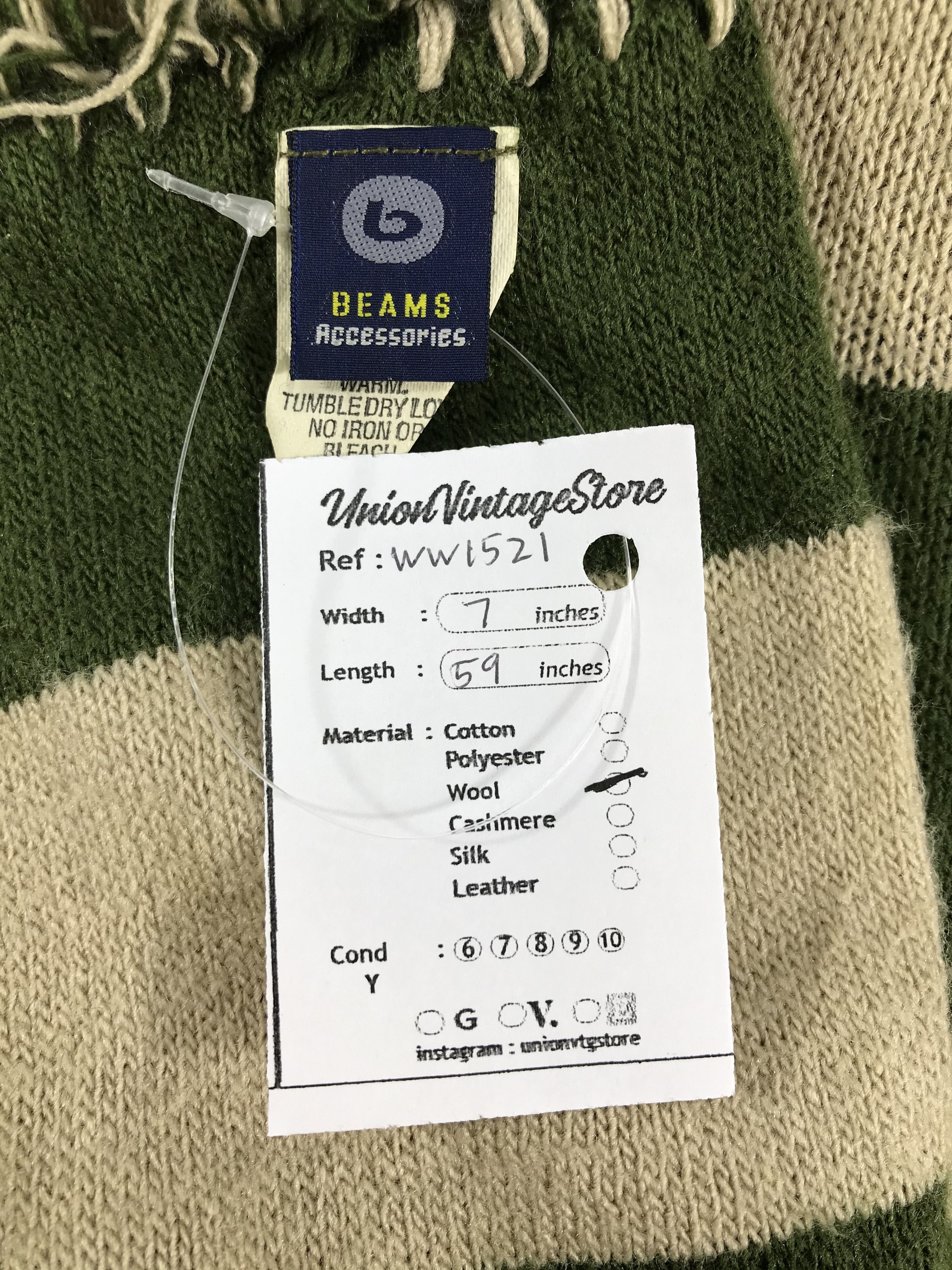 Beams Plus × Vintage Beams Scarf / Muffler / Neckwear - WW1521 Size ONE SIZE - 4 Thumbnail