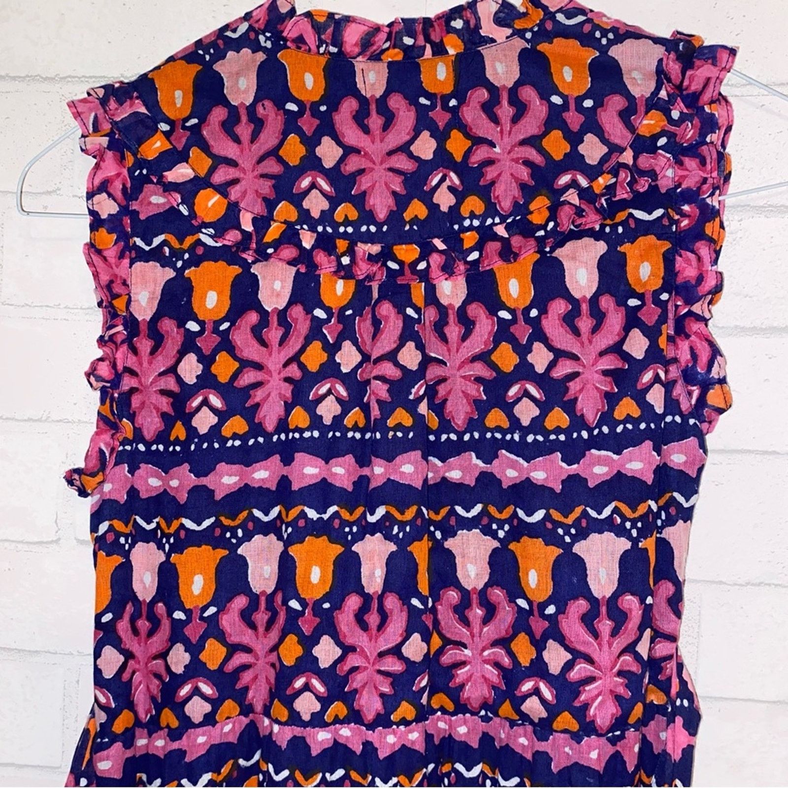 Banjanan Banjanan $350 Donna Midi Dress In Edwardian Tile XS EUC Size XS / US 0-2 / IT 36-38 - 11 Thumbnail