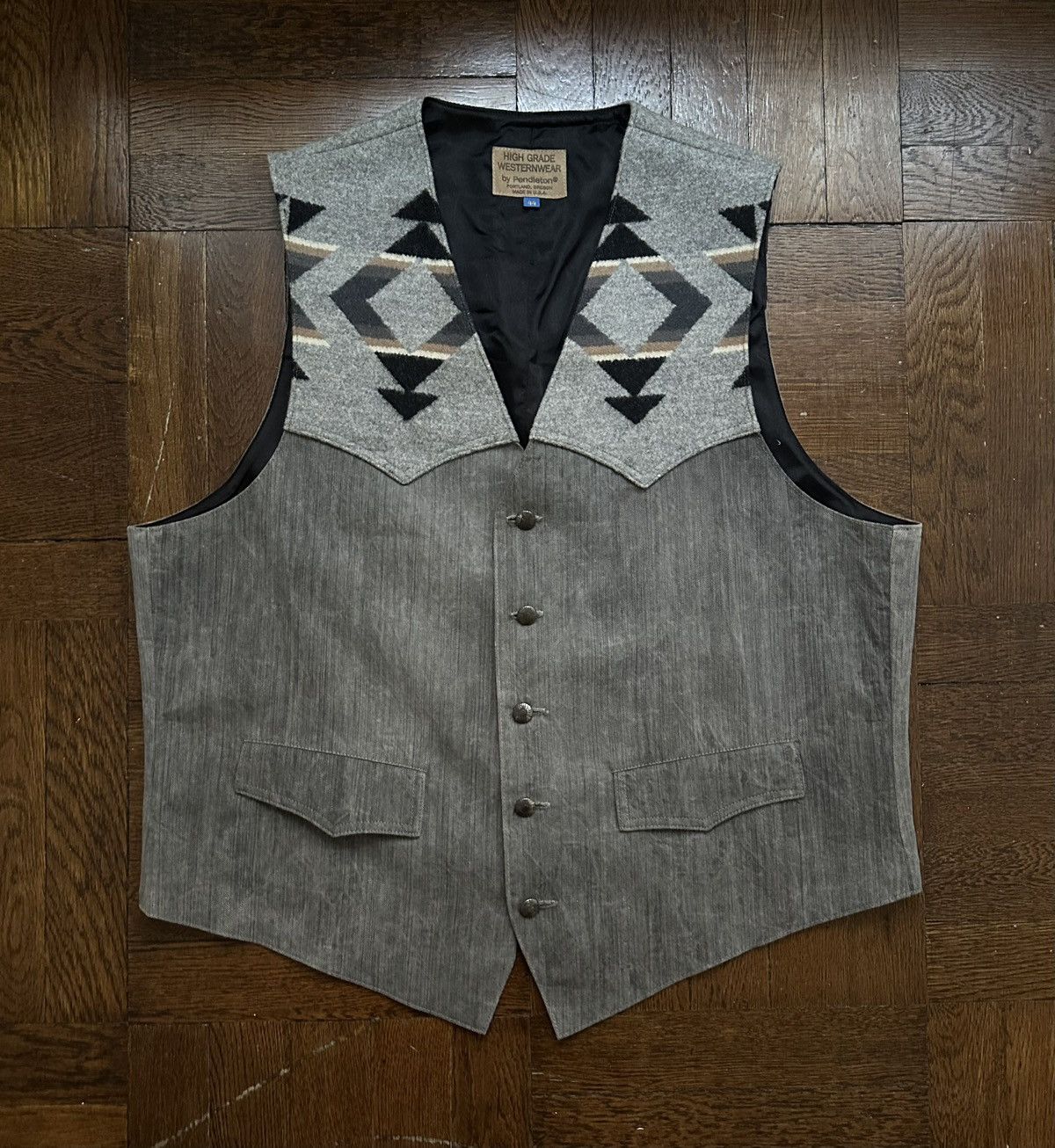 Pendleton Vintage Pendleton High Grade Western Wear Vest - Wool Denim Size US XL / EU 56 / 4 - 1 Thumbnail